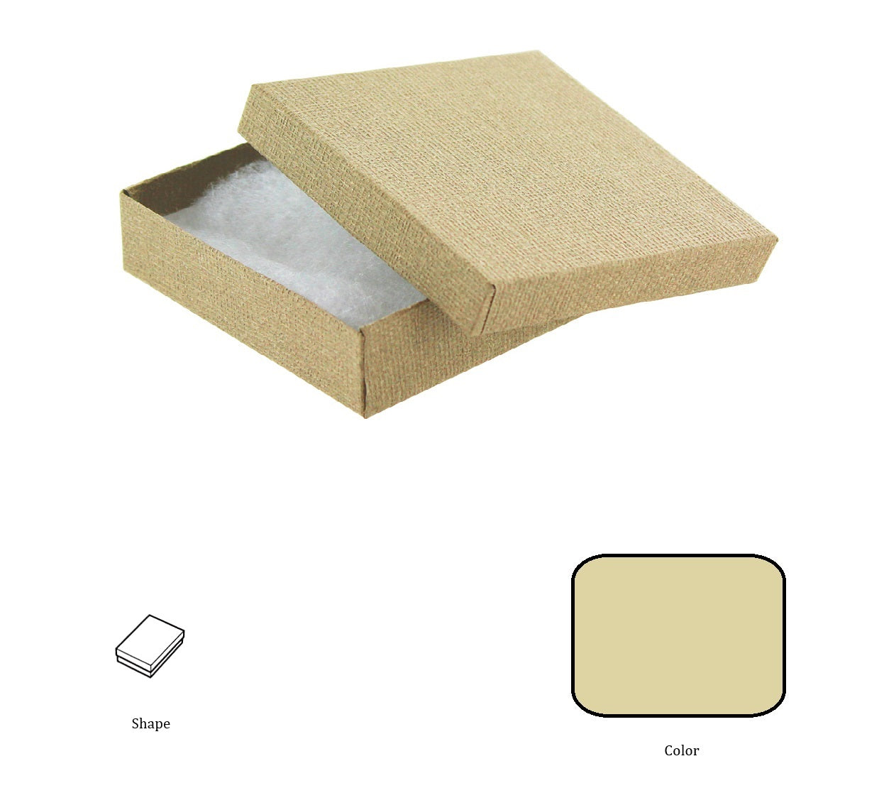 Matte Canvas Textured Cotton Filled Box