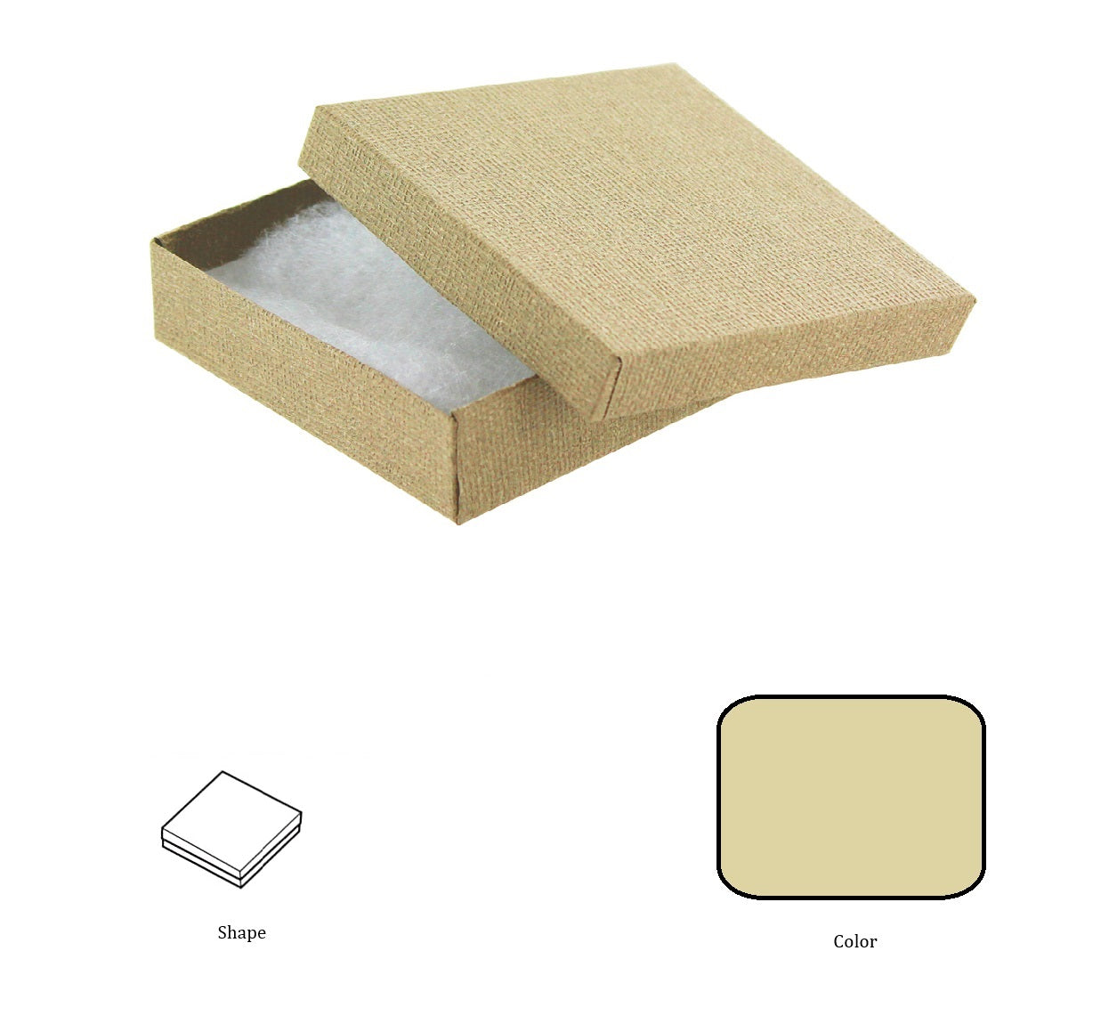 Matte Canvas Textured Cotton Filled Box