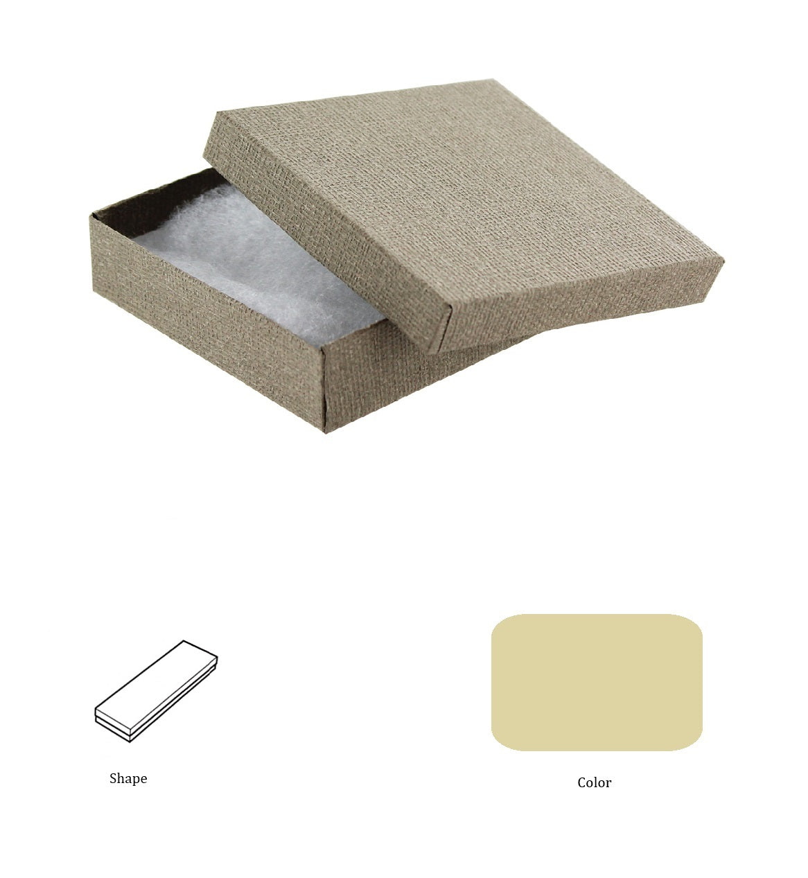 Matte Canvas Textured Cotton Filled Box