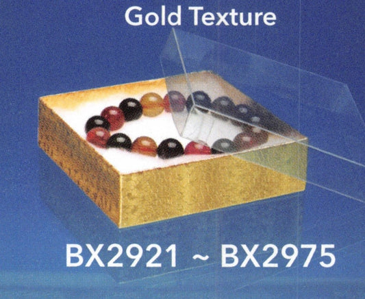 Cotton Filled Box - #82 - 8 x 2 x 1 - Gold Foil Assortment