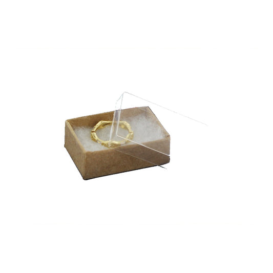 Clear-Lid Cotton-Filled Box - Kraft