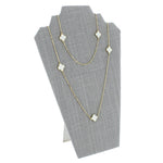 Necklace Display with Easel — 8 1/4 x 12 1/2" H (A) — Grey Linen