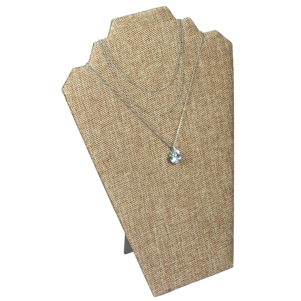 Necklace Display with Easel — 8 1/4 x 12 1/2" H (A) — Burlap