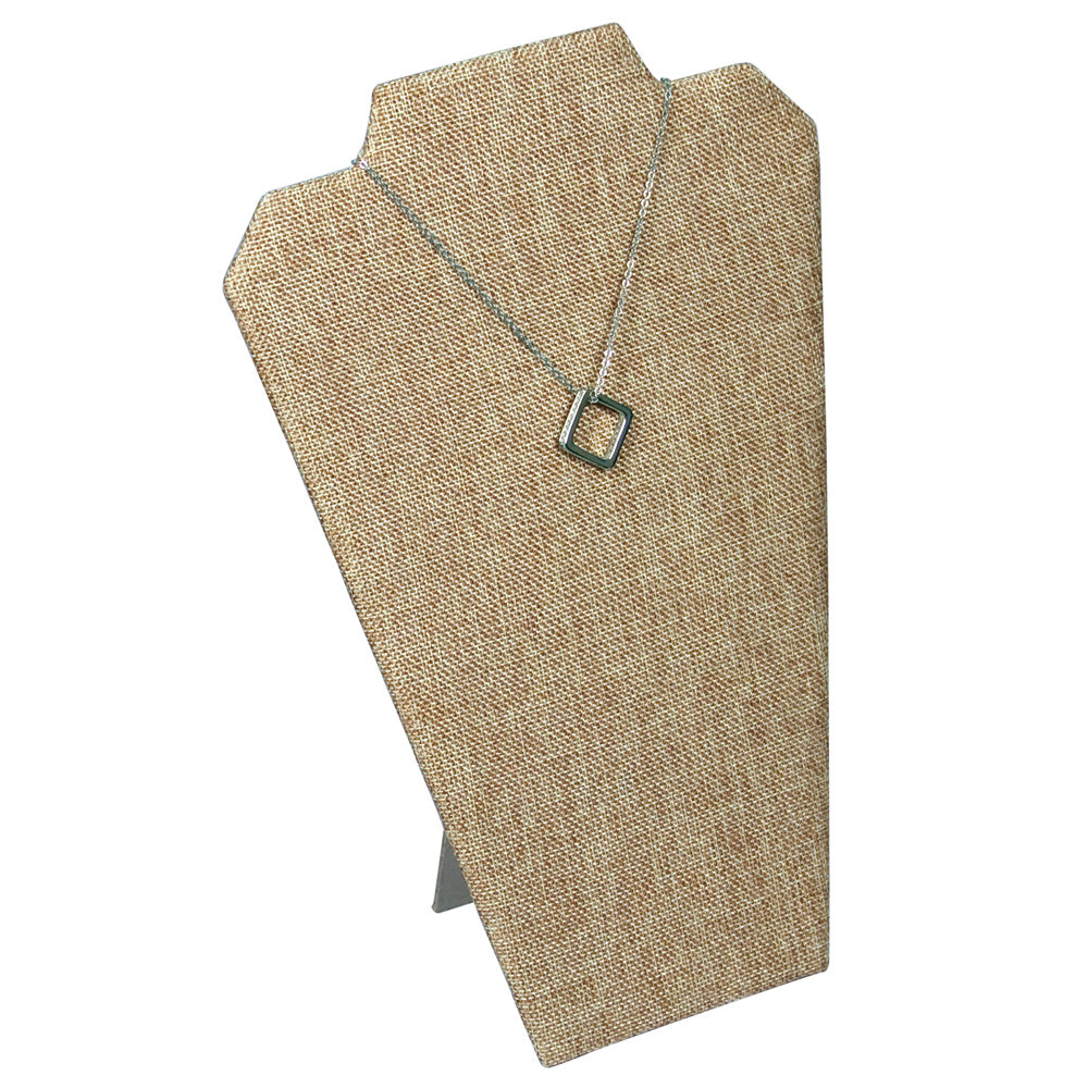 Necklace Display with Easel — 8 1/4 x 12 1/2" H (B) — Burlap