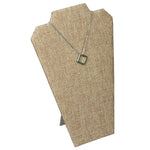 Necklace Display with Easel — 8 1/4 x 12 1/2" H (B) — Burlap