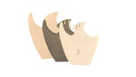 Necklace Display with Easel — 9 3/8 x 9 1/2" H — Beige Faux Suede