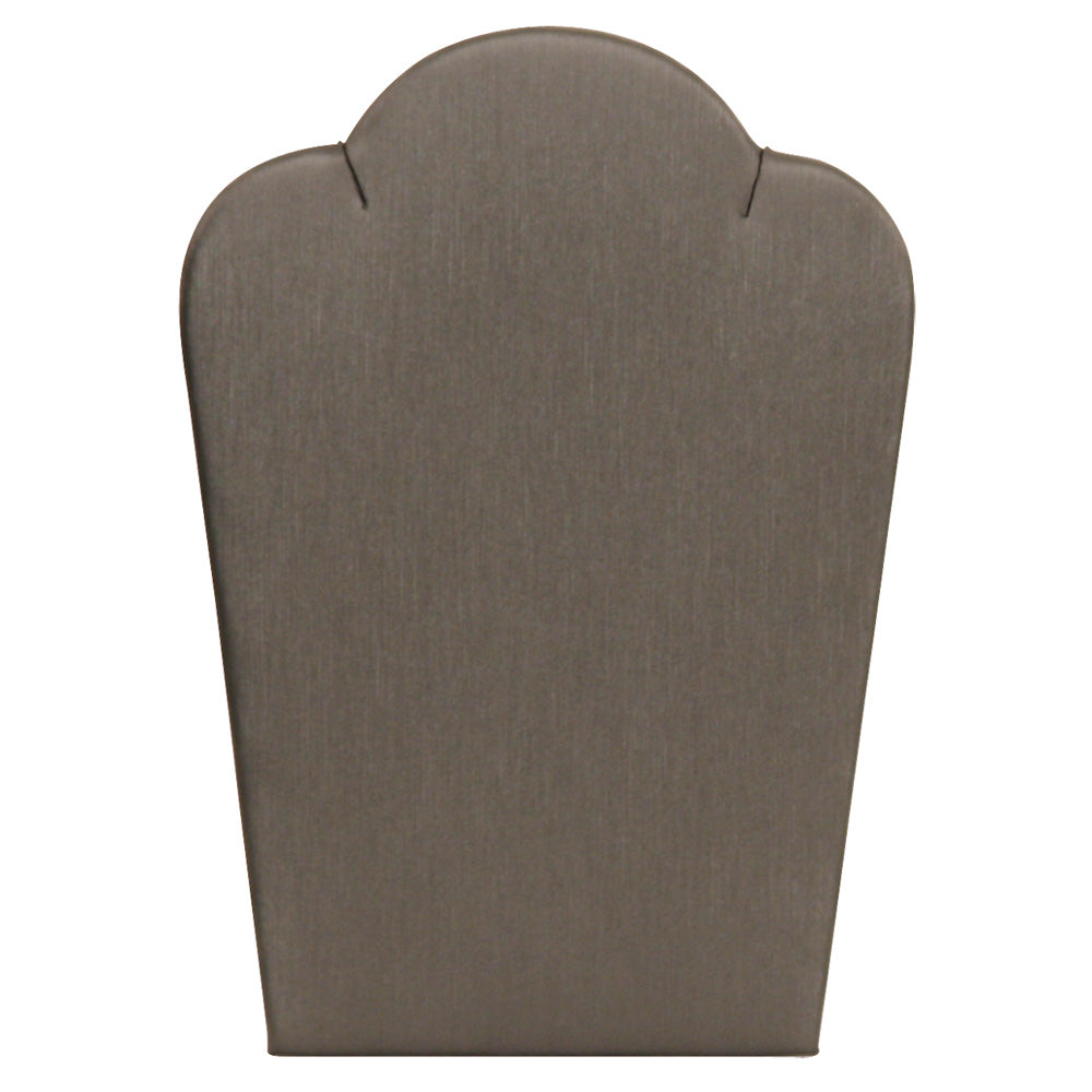 Necklace Display with Easel — 3 3/4 x 5 1/4" H — Steel Grey Faux Leather