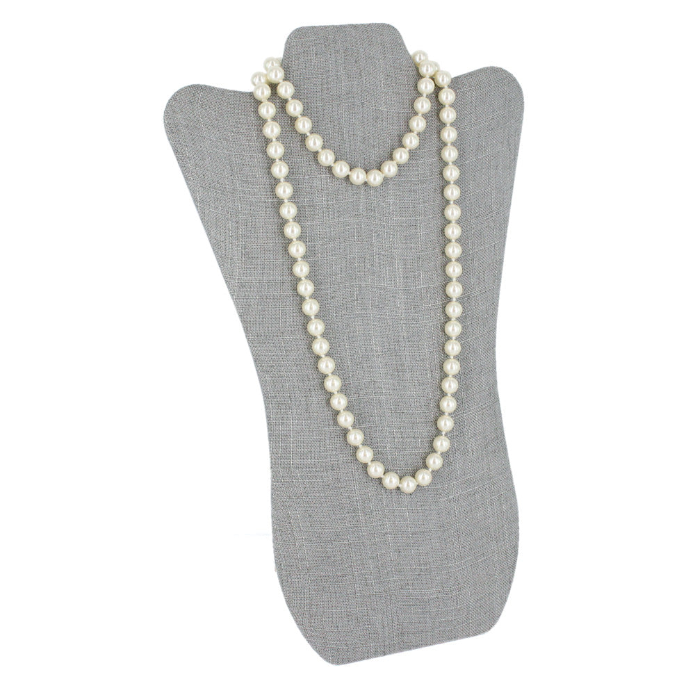 Necklace Display with Easel — 8 5/8 x 14 1/8" H — Grey Linen