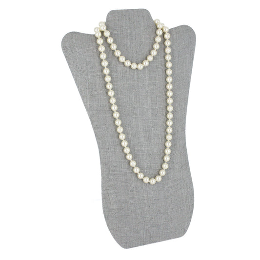 Necklace Display with Easel — 8 5/8 x 14 1/8" H — Grey Linen