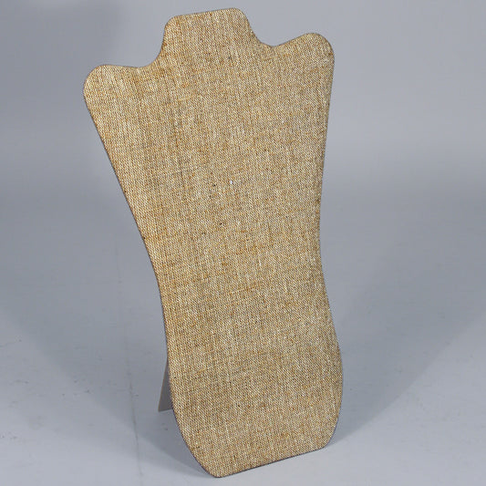 Necklace Display with Easel — 8 5/8 x 14 1/8" H — Burlap