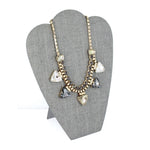 Necklace Display with Easel — 8 5/8 x 10 7/8" H — Grey Linen