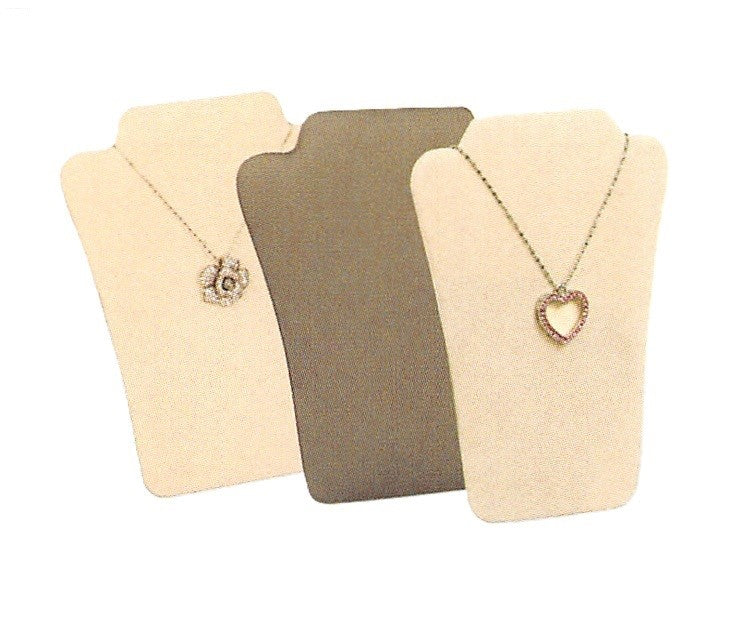 Necklace Display with Easel — 6 1/2 x 8" H — Beige Linen