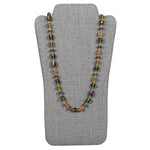 Necklace Display with Easel — 7 5/8 x 12 1/2" H — Grey Linen