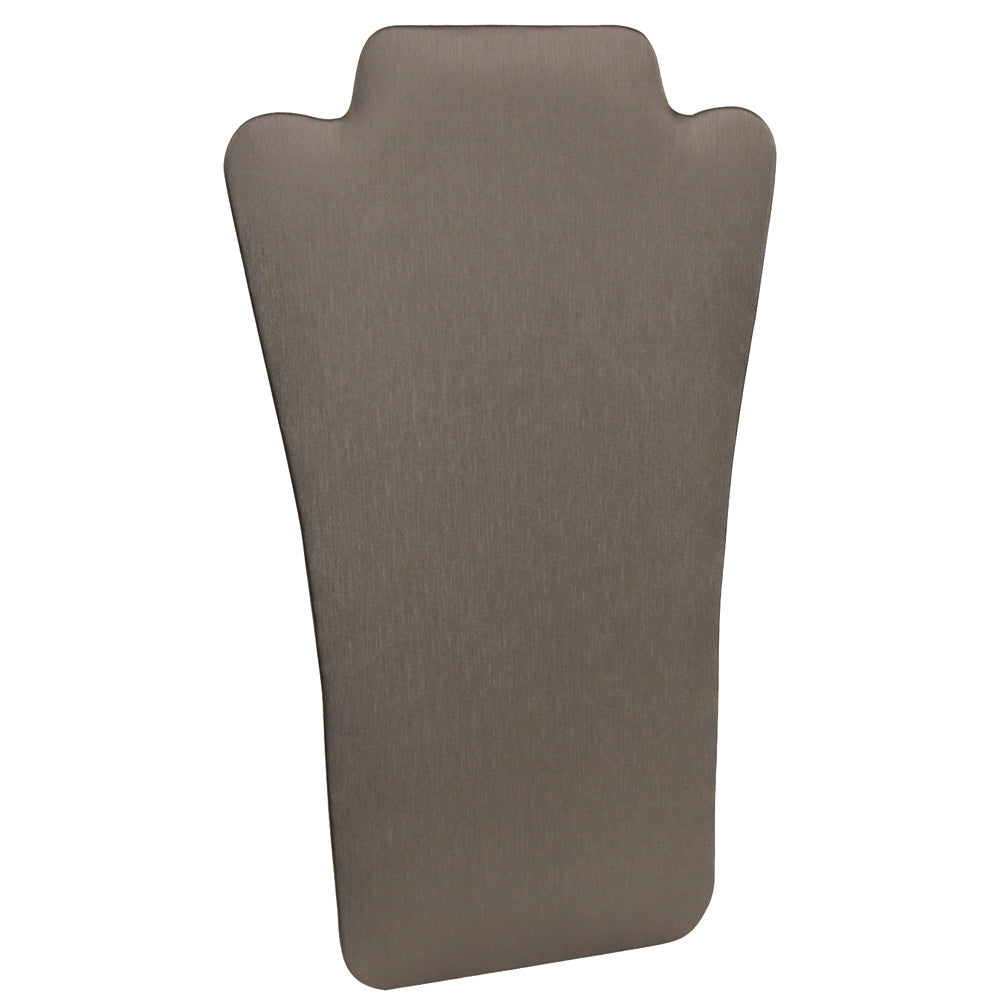 Necklace Display with Easel — 7 5/8 x 12 1/2" H — Steel Grey Faux Leather