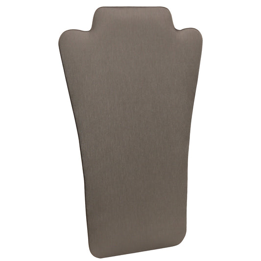 Necklace Display with Easel — 7 5/8 x 12 1/2" H — Steel Grey Faux Leather
