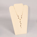 Necklace Display with Easel — 8 1/2 x 12 1/2" H — Beige Faux Suede