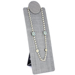 Foldable Necklace Display Stand — Large — Grey Linen