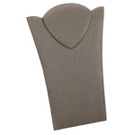 Necklace Display with Easel — 8 1/8 x 11 3/8" H (A) — Steel Grey Faux Leather