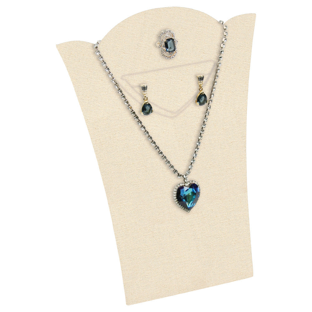 Necklace Display with Easel — 8 1/8 x 11 3/8" H combo — Beige Linen