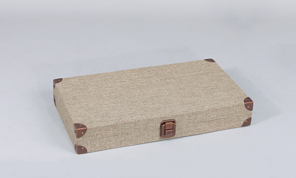 Solid-Top Burlap & Linen Cases — Burlap