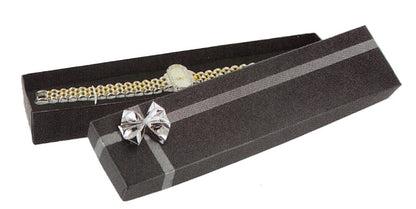 Silver Bow Tie with Shimmer Box