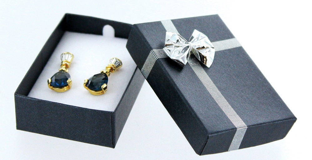 Silver Bow Tie with Shimmer Box