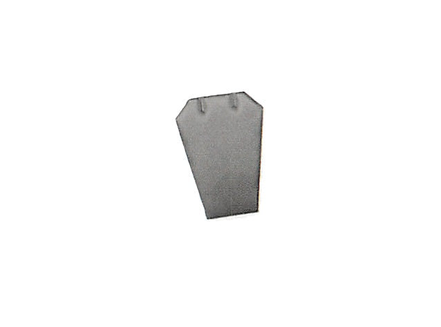 Earring/Pendant Display Stand — Tapered Pad — 2 1/2 x 1 3/4 x 3 1/4" H — Steel Grey Faux Leather