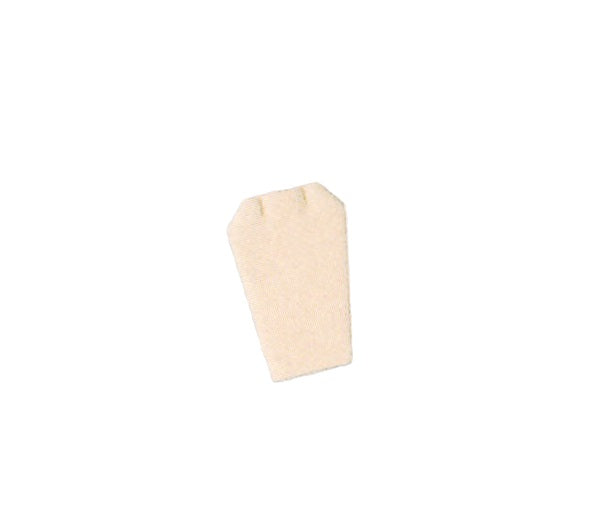 Earring/Pendant Display Stand — Tapered Pad — 3 1/2 x 1 3/4 x 4 1/2" H — Beige Suede
