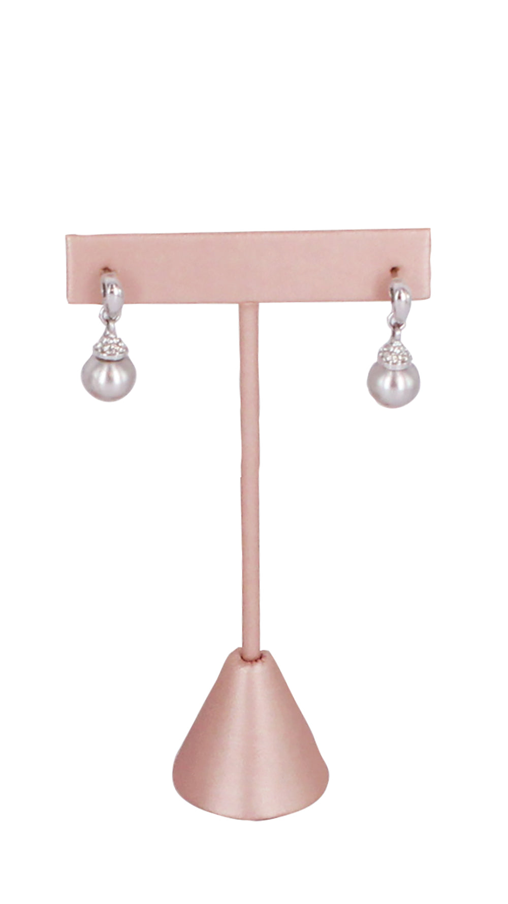 T-Shape Earring Stand — 3 1/2" H (90mm) — Steel Pink