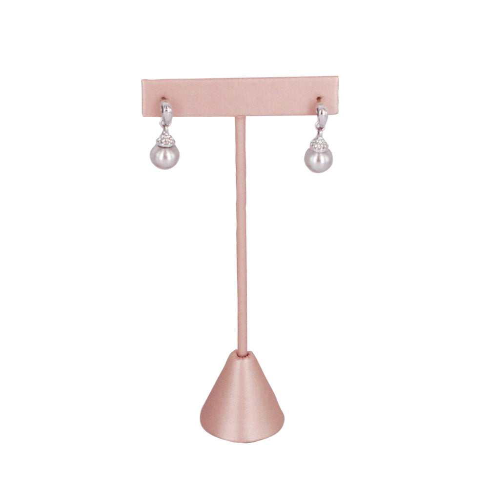 T-Shape Earring Stand — 5 3/4" H (145mm) — Steel Pink