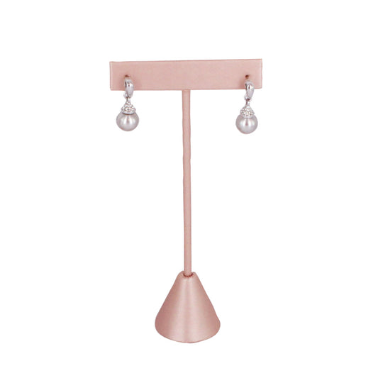 T-Shape Earring Stand — 5 3/4" H — Steel Pink