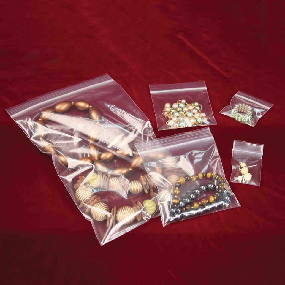 Clear - 2-Mil Re-Sealable  Zipper Bags - 1000 pcs. Pack