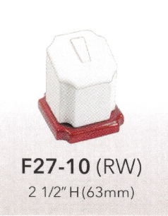 MEDIUM RING CLUSTER — Wht Faux Leather — rosewood base (set 27)