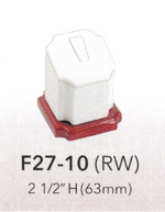 MEDIUM RING CLUSTER — Wht Faux Leather — rosewood base (set 27)