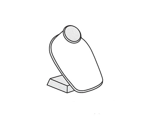 Small Necklace Stand — Small Bust - 7" high — All white (set 9)