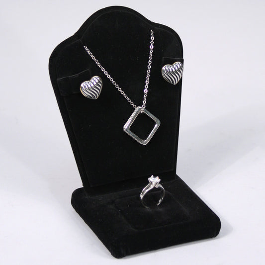 Combination Stand — 4 x 4 1/4 x 5 1/4" H — Black Velvet
