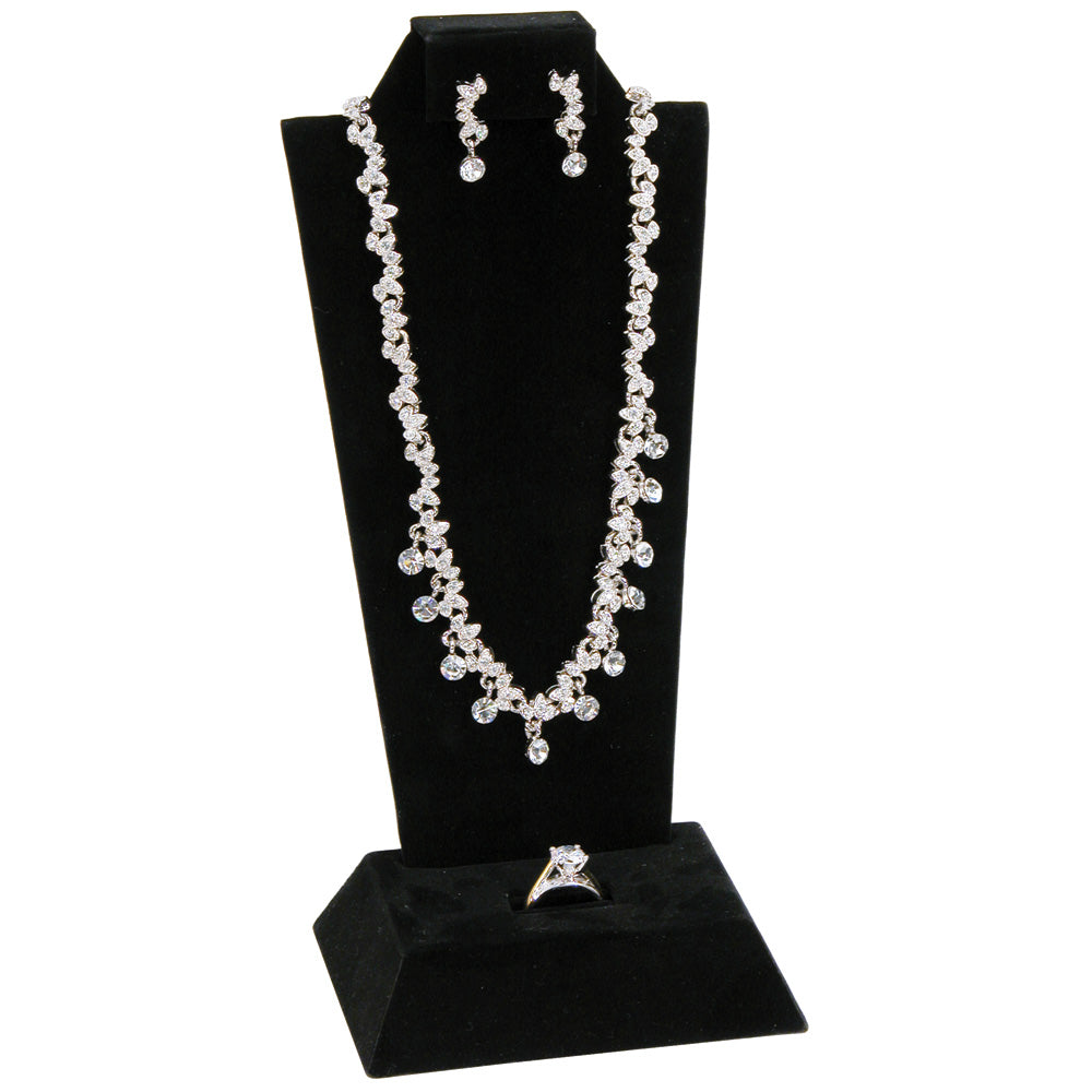 Combination Stand — Stepped Base — 4 1/8 x 3 x 9 1/8" H — Black Velvet