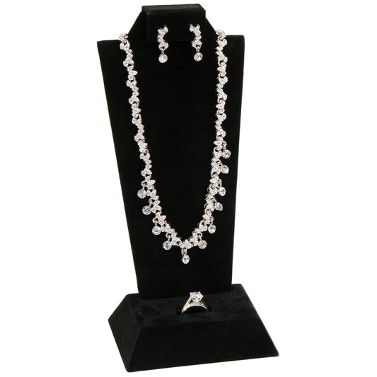 Combination Stand — Stepped Base — 4 1/8 x 3 x 9 1/8" H — Black Velvet