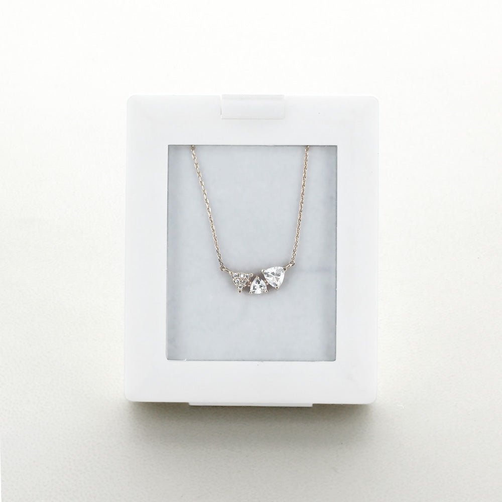 Glass Top Gemstone Display with Double-Sided Foam Insert — White