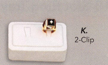 RING (2-CLIP) — Stl Gry With Black Faux — steel grey