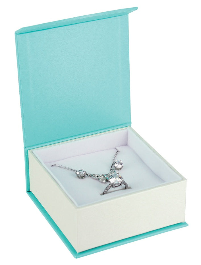 Combo / Set Box - Fancy Magnetic Flap - Teal Blue