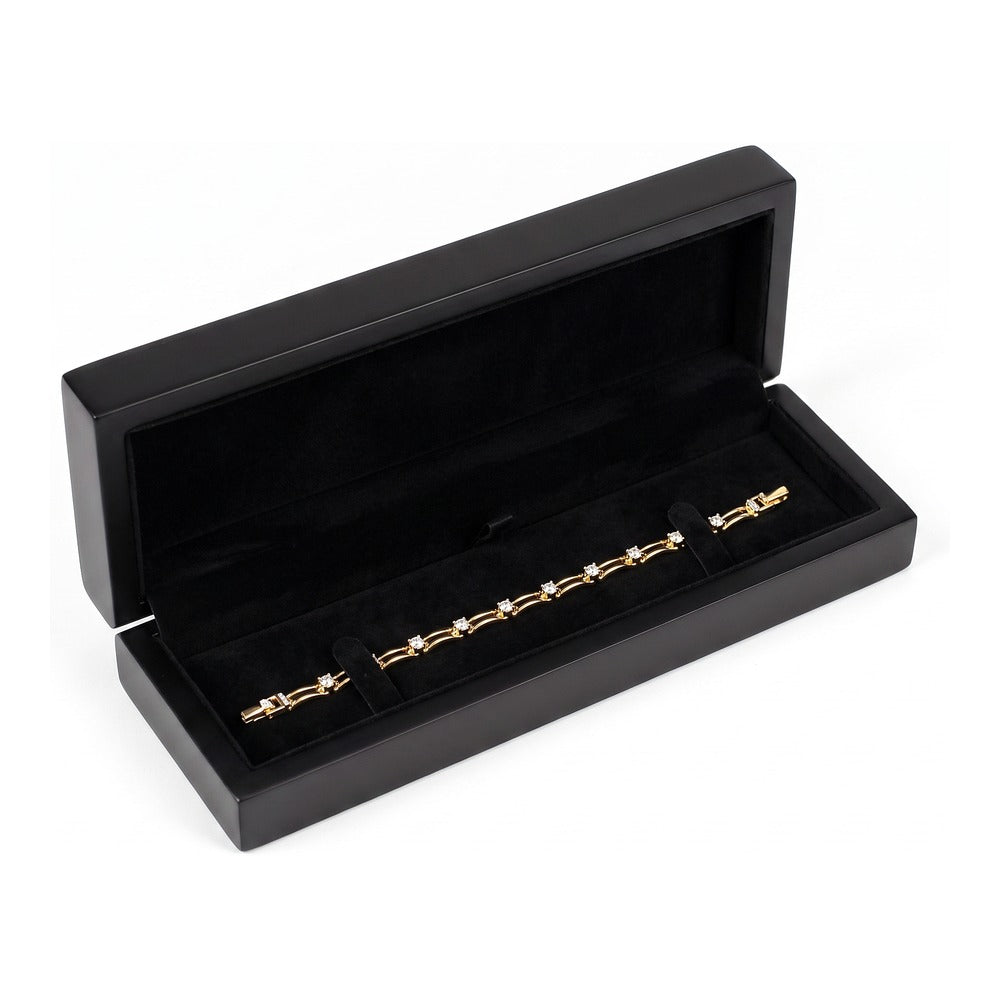 Bracelet/Watch Box - Classic Premium Hardwood - Black