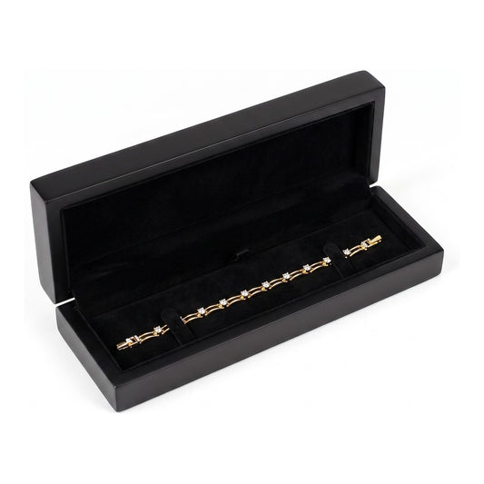 Bracelet/Watch Box - Classic Premium Hardwood - Black