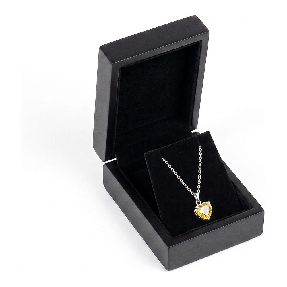 Pendant/Earring Box - Classic Premium Hardwood - Black