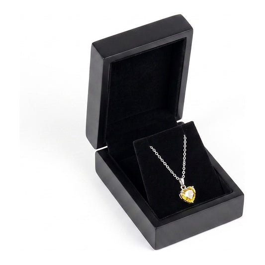 Pendant/Earring Box - Classic Premium Hardwood - Black