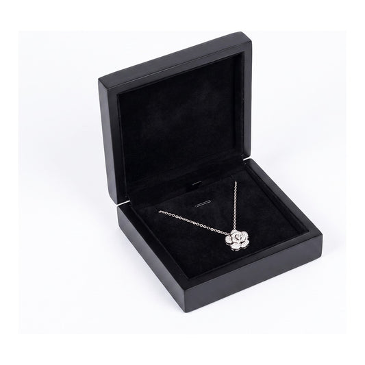 Large Necklace Box - Classic Premium Hardwood - Black