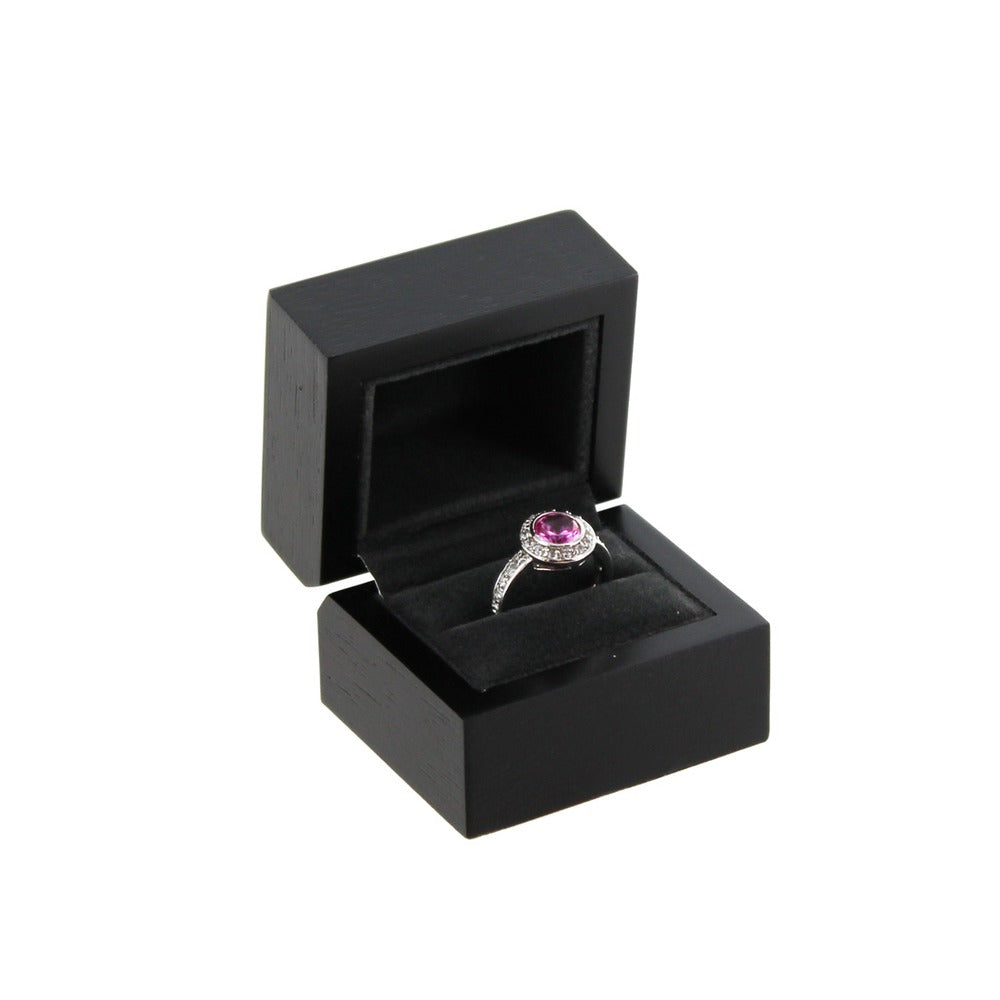 Ring Box - Classic Premium Hardwood - Black