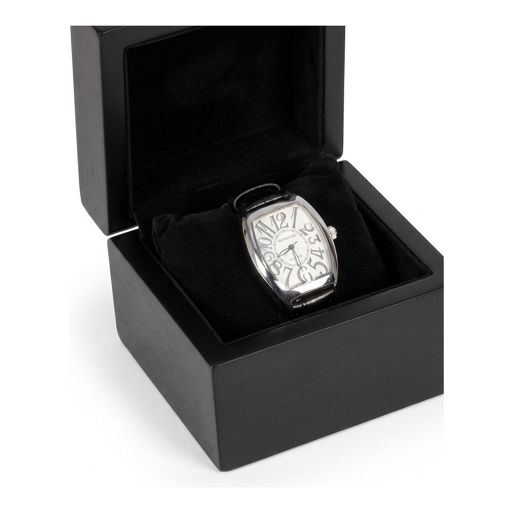 Bangle/Watch (Pillow) Box - Classic Premium Hardwood - Black