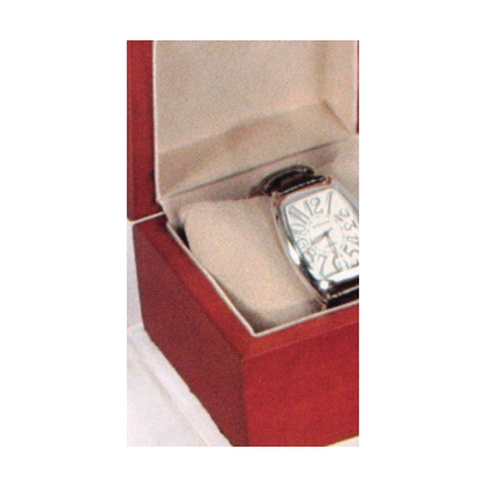Bangle/Watch (Pillow) Box - Classic Premium Hardwood - Brown