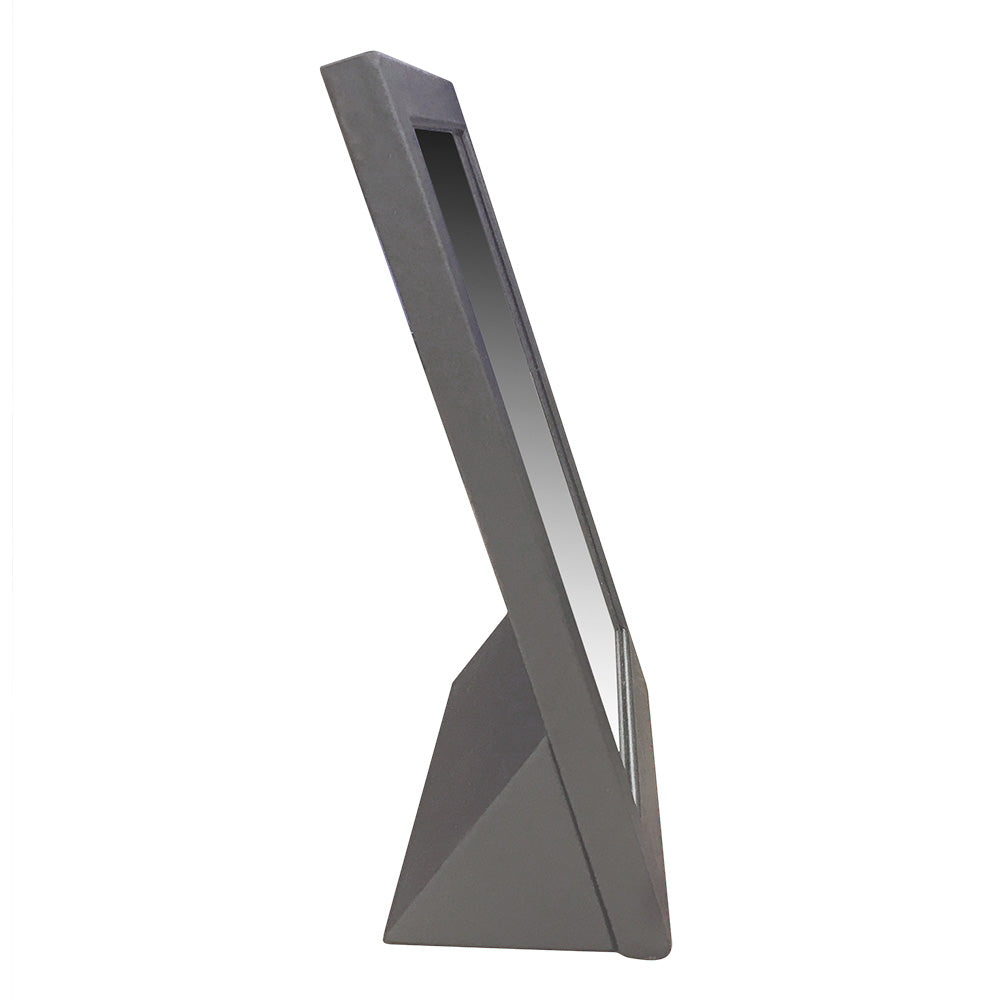 Countertop Mirror — Steel Grey Faux Leather
